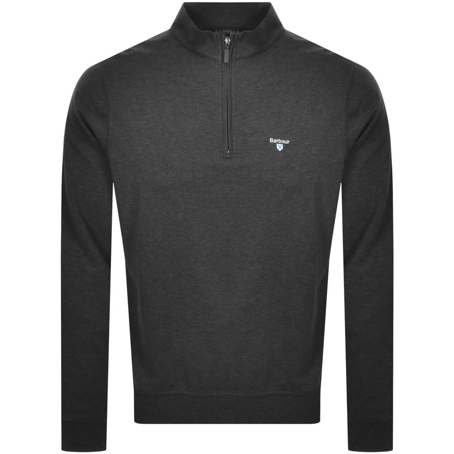 Alternative Image for ProductBarbour Half Zip Sweatshirt Grey1